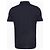 Kiton T-shirt a maniche corte blu navy con polo a collo con zip e logo ricamato - vista 3