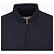 Kiton T-shirt a maniche corte blu navy con polo a collo con zip e logo ricamato - vista 4