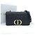 Dior Borsa a tracolla e crossbody Caro Medium Cannage in pelle nera Nero