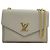 Louis Vuitton Borsa a tracolla e crossbody Mylockme Chain BB Grain Calfskin Pink Rosa
