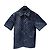 Louis Vuitton Chaqueta-camisa de manga corta en denim con monograma Azul