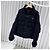 Prada Jaqueta de camisa em denim com logo triangular e bolso Navy Azul - vista 2