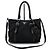 Prada Borsa Tote e Borsa a Spalla in Nylon Pocono Argento Nero - vista 9