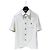 Louis Vuitton Camicia-giacca in seta e cotone con tasca con logo Avorio Bianco