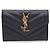 Saint Laurent Monogramm-Umschlag-Kartenetui Schwarz