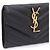 Saint Laurent Monogramm-Umschlag-Kartenetui Schwarz - Ansicht 4