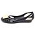 Salvatore Ferragamo Ballerine Jelly Bermuda con logo dorato Nero