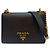 Prada Borsa a tracolla con patta a catena in pelle Saffiano Nero Oro - vista 2