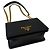 Prada Borsa a tracolla con patta a catena in pelle Saffiano Nero Oro - vista 6