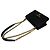 Prada Borsa a tracolla con patta a catena in pelle Saffiano Nero Oro - vista 7