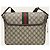 Gucci Borsa Messenger GG Supreme Canvas Ophidia Medium Marrone - vista 5