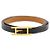 Hermès Black Leather Double Tour Strap Bracelet