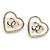 Chanel Brincos CC Pearl Heart