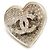 Chanel Orecchini Season Champagne Gold CC Crystal Heart D'oro - vista 2