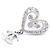 Chanel Orecchini pendenti Crystal Heart CC da donna Argento - vista 2