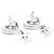 Chanel Orecchini pendenti Crystal Heart CC da donna Argento - vista 3