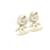 Chanel Orecchini Gold Crystal CC Logo D'oro - vista 3