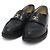 Chanel Mocassini da donna in pelle di vitello nera con CC dorato Nero - vista 3