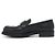 Chanel Mocassini da donna in pelle di vitello nera con CC dorato Nero - vista 4