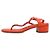 Chanel Sandali da donna in pelle di capra Classic Goatskin CC Chain Logo Arancione