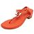 Chanel Sandali da donna in pelle di capra Classic Goatskin CC Chain Logo Arancione - vista 2