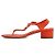 Chanel Sandali da donna in pelle di capra Classic Goatskin CC Chain Logo Arancione - vista 4