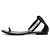 Giuseppe Zanotti Sandali flat in pelle nera con decorazioni in cristalli e perle