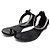 Giuseppe Zanotti Sandali flat in pelle nera con decorazioni in cristalli e perle - vista 3