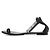 Giuseppe Zanotti Sandali flat in pelle nera con decorazioni in cristalli e perle - vista 4