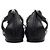 Giuseppe Zanotti Sandali flat in pelle nera con decorazioni in cristalli e perle - vista 7