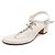 Chanel Sandali da donna in pelle di capra classica bianca con tracolla con logo CC e catena Bianco - vista 2