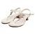 Chanel Sandali da donna in pelle di capra classica bianca con tracolla con logo CC e catena Bianco - vista 3