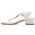 Chanel Sandali da donna in pelle di capra classica bianca con tracolla con logo CC e catena Bianco - vista 4