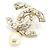 Chanel Orecchini pendenti con perla e logo CC in cristallo dorato Season Multicolore - vista 2
