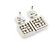 Chanel Orecchini CC quadrati in perle di cristallo da donna - Stagione Multicolore - vista 3