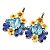 Dolce & Gabbana Blue Crystal Enamel Flower Decorative Earrings
