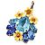 Dolce & Gabbana Blue Crystal Enamel Flower Decorative Earrings - view 2