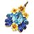 Dolce & Gabbana Blue Crystal Enamel Flower Decorative Earrings - view 3