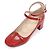 Dior Décolleté con cinturino in vernice rosso da donna - vista 2