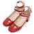 Dior Décolleté con cinturino in vernice rosso da donna - vista 3