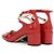 Dior Décolleté con cinturino in vernice rosso da donna - vista 6