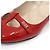 Dior Décolleté con cinturino in vernice rosso da donna - vista 9
