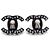 Chanel Orecchini Double CC in metallo dorato e cristallo D'oro