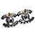 Chanel Orecchini Double CC in metallo dorato e cristallo D'oro - vista 4