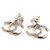Chanel Orecchini Season Gold CC Crystal Drop Multicolore