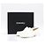 Chanel Mocassini White Enamel Patent Leather Gold Pearl CC da donna Bianco - vista 10