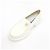 Chanel Mocassini White Enamel Patent Leather Gold Pearl CC da donna Bianco - vista 2