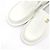Chanel Mocassini White Enamel Patent Leather Gold Pearl CC da donna Bianco - vista 7