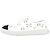 Chanel Sneakers da donna in pelle bicolore con logo CC Bianco
