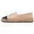Chanel Sneakers bicolore in pelle di agnello beige con logo CC per donna Marrone